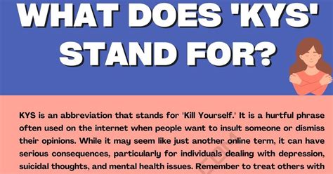 what does kys|Kys Meaning: Decoding the Internet Slang “Kys”